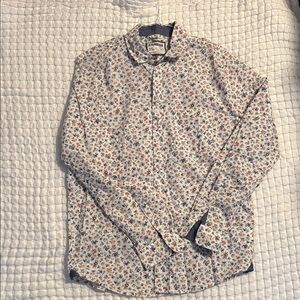Express Men's Multicolor Floral Button Down Shirt
